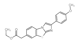 Ethyl (2-(4-methoxyphenyl)imidazo(2,1-b)(1,3)benzothiazol-7-yl)acetate Structure