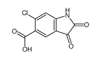 6-chloro-2,3-dioxo-1H-indole-5-carboxylic acid结构式