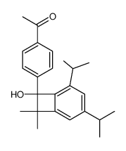 1-(4-(7-hydroxy-3,5-diisopropyl-8,8-dimethylbicyclo[4.2.0]octa-1,3,5-trien-7-yl)phenyl)ethan-1-one Structure