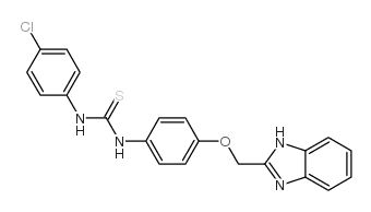 3-[4-(1H-benzoimidazol-2-ylmethoxy)phenyl]-1-(4-chlorophenyl)thiourea Structure