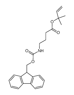N-(9-fluorenylmethoxycarbonyl)-4-aminobutyric acid 1,1-dimethylallyl ester Structure