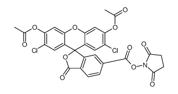 6-Carboxy-2',7'-dichlorofluorescein 3',6'-Diacetate Succinimidyl Ester structure