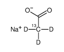 乙酸钠-2-(¹³C),d3结构式