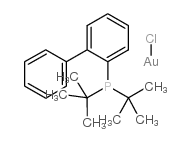 CHLORO[2-(DI-T-BUTYLPHOSPHINO)BIPHENYL]GOLD(I) structure