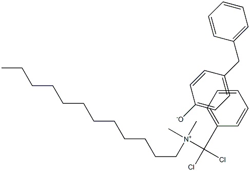 (ar,ar-dichlorobenzyl)dodecyldimethylammonium α-phenyl-p-cresolate Structure