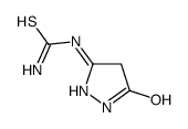 (7CI)-1-(5-氧代-2-吡唑-3-基)-2-硫脲结构式