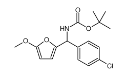 Carbamic acid, [(4-chlorophenyl)(5-methoxy-2-furanyl)methyl]-, 1,1-dimethylethyl ester Structure