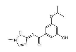 3-hydroxy-N-(1-methylpyrazol-3-yl)-5-propan-2-yloxybenzamide Structure