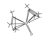 bis(1,2,4-tri-tert-butylcyclopentadienyl)uranium oxide structure