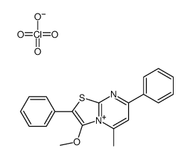 3-methoxy-5-methyl-2,7-diphenyl-[1,3]thiazolo[3,2-a]pyrimidin-4-ium,perchlorate Structure