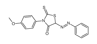 3-(4-methoxyphenyl)-5-phenyldiazenyl-2-sulfanylidene-1,3-thiazolidin-4-one结构式