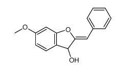 (Z)-2-benzylidene-6-methoxy-2,3-dihydrobenzo(b)furan-3-ol Structure