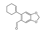 6-(cyclohex-1-en-1-yl)benzo[d][1,3]dioxole-5-carbaldehyde结构式