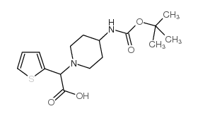 (4-Boc-氨基-1-哌啶)-噻吩-2-乙酸结构式