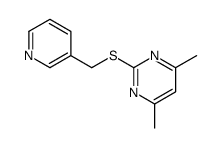 4,6-dimethyl-2-(pyridin-3-ylmethylsulfanyl)pyrimidine Structure