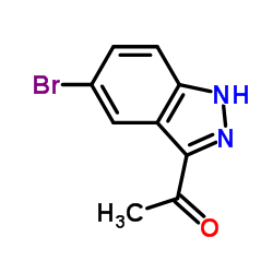 1-(5-溴-1H-吲唑-3-基)乙酮结构式