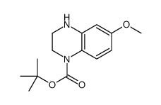 6-甲氧基-3,4-二氢-2H-喹噁啉-1-羧酸叔丁酯结构式