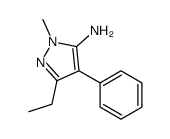 3-乙基-1-甲基-4-苯基-1H-吡唑-5-胺结构式