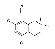 1,3-二氯-6,6-二甲基-5,6,7,8-四氢异喹啉-4-甲腈结构式