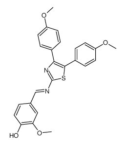 4-{[(E)-4,5-Bis-(4-methoxy-phenyl)-thiazol-2-ylimino]-methyl}-2-methoxy-phenol Structure