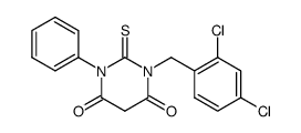 1-(2,4-Dichloro-benzyl)-3-phenyl-2-thioxo-dihydro-pyrimidine-4,6-dione结构式