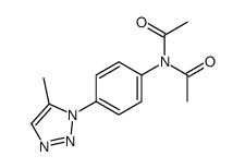 N-acetyl-N-[4-(5-methyltriazol-1-yl)phenyl]acetamide结构式