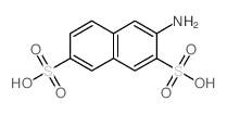 2,7-Naphthalenedisulfonicacid, 3-amino- Structure