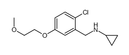 N-(2-氯-5-(2-甲氧基乙氧基)苄基)环丙胺结构式