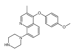 4-(4-methoxyphenoxy)-3-methyl-8-piperazin-1-ylquinoline结构式