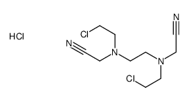 2-chloroethyl-[2-[2-chloroethyl(cyanomethyl)amino]ethyl]-(cyanomethyl)azanium,chloride Structure