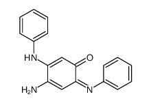 4-amino-3-anilino-6-phenyliminocyclohexa-2,4-dien-1-one结构式