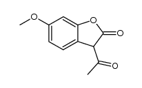 3-acetyl-6-methoxy-3H-benzofuran-2-one结构式
