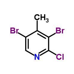 2-氯-3,5-二溴-4-甲基吡啶结构式