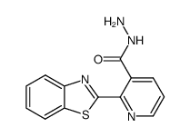 2-benzothiazol-2-yl-nicotinic acid hydrazide结构式