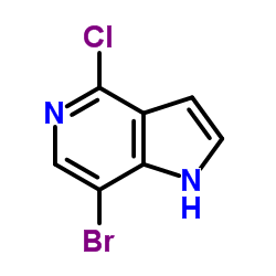 7-溴-4-氯-1H-吡咯并[3,2-c]吡啶结构式