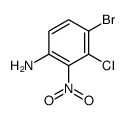 4-溴-3-氯-2-硝基苯胺结构式