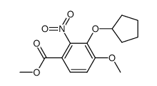 methyl 3-(cyclopentyloxy)-4-methoxy-2-nitrobenzoate Structure