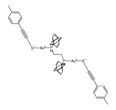 [Au2(p-CH3-C6H4-CCS)2(1,2-bis(diphenylphosphino)ethane)]结构式
