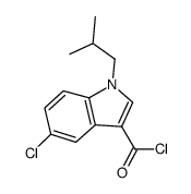 5-chloro-1-(2-methylpropyl)-1H-indole-3-carbonyl chloride结构式