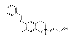 (S)-(E)-3-(6-benzyloxy-2,5,7,8-tetramethyl-3,4-dihydro-2H-chromen-2-yl)-prop-2-en-1-ol结构式