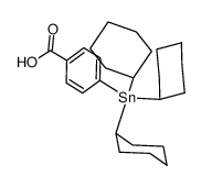 (cyclo-C6H11)3SnC6H4-p-CO2H结构式
