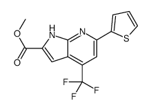 4-(三氟甲基)-6-(噻吩-2-基)-1H-吡咯并[2,3-b]吡啶-2-羧酸甲酯结构式
