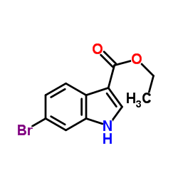 6-溴-1H-吲哚-3-羧酸乙酯结构式