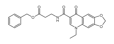 Benzyl 3-N-(1-Ethyl-1,4-Dihydro-6,7-Methylenedioxy-4-Oxoquinoline-3-Carbonyl)Aminopropionate Structure