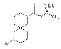 2-甲基-2,8-二氮杂螺[4.5]癸烷-8-羧酸 1,1-二甲基乙酯结构式