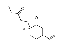 [1S,4R]-1-methyl-1-(3-pentanone)-4-isopropenyl-2-oxocyclohexane Structure