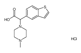 (+/-)-1-benzothien-5-yl-(4-methyl-1-piperazinyl)acetic acid hydrochloride Structure