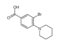 3-溴-4-(哌啶-1-基)苯甲酸结构式