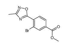 3-溴-4-(3-甲基-1,2,4-噁二唑-5-基)苯甲酸甲酯结构式