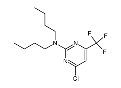 4-Chloro-2-N,N-di-n-butylamino-6-trifluoromethylpyrimidine结构式